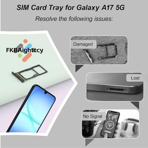 2 قطعة شريحة بطاقة Sim لهاتف Samsung Galaxy A17 5G SM-A176 علبة بطاقة SD لهاتف Galaxy A17 5G SM-A176B SM-A176U SM-A176E استبدال حامل فتحة مع دبوس إخراج مفتوح (أسود) in Saudi Arabia