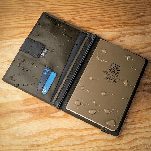 Rite in the Rain Weatherproof Tracker Tactical Kit: Olive Green TPU Field Cover, Hook & Loop Patch Compatible, with 4.625" x 7.25" Tan Tactical Notebook (No. M980T-SET) in Saudi Arabia