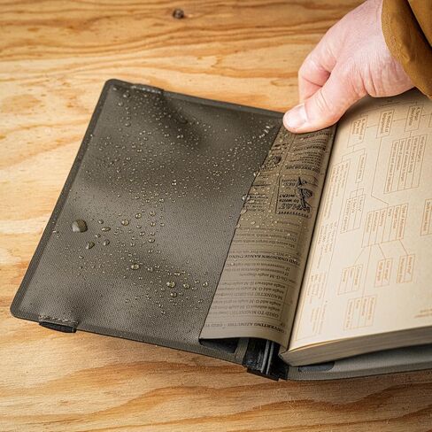 Rite in the Rain Weatherproof Tracker Tactical Kit: Olive Green TPU Field Cover, Hook & Loop Patch Compatible, with 4.625" x 7.25" Tan Tactical Notebook (No. M980T-SET) in Saudi Arabia