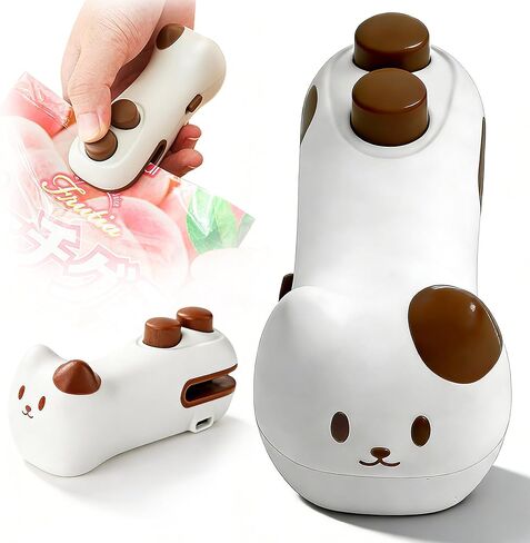 Portable Mini Bag Sealer with Cutter and Magnet, 2 in 1 Rechargeable Heat Sealer for Snack Bag, Chip Snack, Plastic Bag, Food Freshness Storage in Saudi Arabia