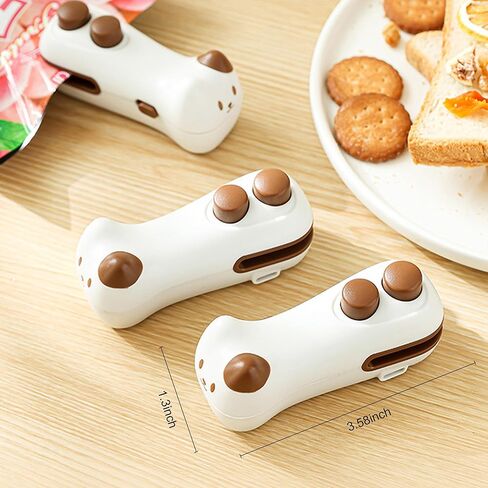 Portable Mini Bag Sealer with Cutter and Magnet, 2 in 1 Rechargeable Heat Sealer for Snack Bag, Chip Snack, Plastic Bag, Food Freshness Storage in Saudi Arabia