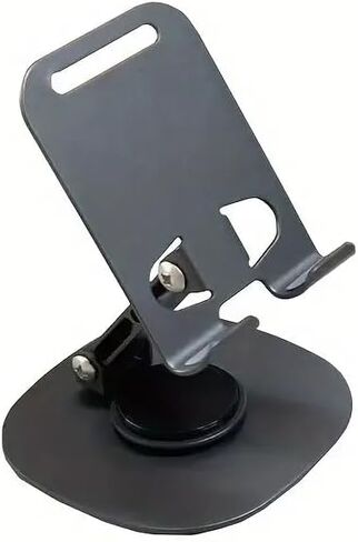 Adjustable Phone Stand for Desk 360 Rotating Foldable Cell Phone Holder Desktop Portable Cellphone Stand, Office Desk Accessories Compatible for iPhone 16 15 14 13 Pro Max, Smartphones, iPad (Grey) in Saudi Arabia