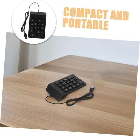 OUNONA 2pcs USB Numeric Keypad 18 Keys Wired Number Keyboard for Laptop PC Computer, Portable Financial Accounting Keypad for Office and Travel Use in Saudi Arabia