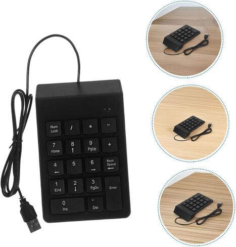 OUNONA 2pcs USB Numeric Keypad 18 Keys Wired Number Keyboard for Laptop PC Computer, Portable Financial Accounting Keypad for Office and Travel Use in Saudi Arabia