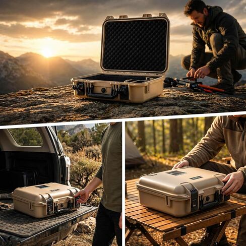 Starlink Mini Case Travel, IP67 Waterproof Hard Shell Carrying Case for Starlink Mini Accessories with Custom Cut EVA Foam, Shockproof Protective for Outdoor Hiking, RV Camping Trip in Saudi Arabia