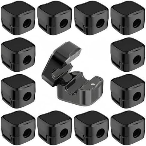12 Pack Magnetic Cable Clips Organizer, Strong Adhesive Wire Cord Holder for Desk and Nightstand Management, Home Office Accessory to Organize Charger Cables and USB Wires in Saudi Arabia