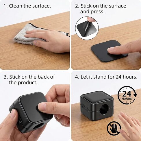 12 Pack Magnetic Cable Clips Organizer, Strong Adhesive Wire Cord Holder for Desk and Nightstand Management, Home Office Accessory to Organize Charger Cables and USB Wires in Saudi Arabia