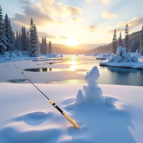 ICE Fishing Rod,Winter Fishing Rods Ice Fishing Rods Pen Pole Lures Fishing Tackle Spinning Casting Hard Rod Without Reel Useful and Practical Fishing Rod and Reel Combos Hunting and Fishing (75cm) in Saudi Arabia