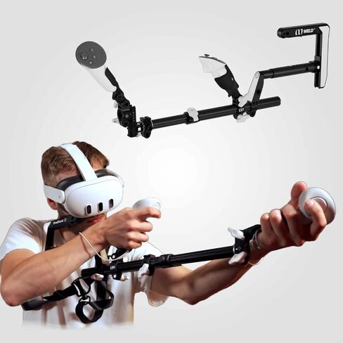 WIELD VR Gun Stock for Quest 2, 3, 3S, Pr & with Silicone Grips - OneStock Pro - with Premium Tactical Sling & Grip Height Module - VR Accessory for Shooting Games - OneStock Pro in Saudi Arabia
