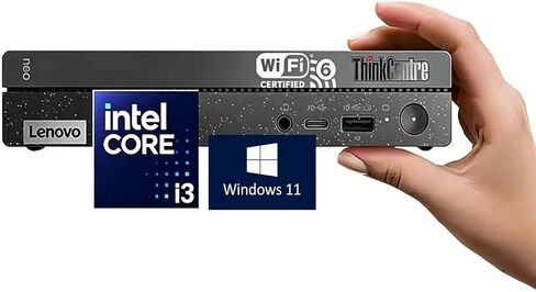 Lenovo ThinkCentre Neo 50q Gen4 1L Mini PC | Intel 12th Gen CPU (6Cores, Up to 4.4GHz) | 32GB RAM, 1TB SSD | Windows 11 | WiFi 6, RJ45 | UHD Graphics | Dual 4K Display Support in Saudi Arabia