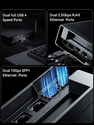 MINISFORUM MS-01-S1260 Mini PC Barebone with Intel Core i5-12600H,vPro Enterprise Support,2x10Gbps SFP+LAN/2x2.5G RJ45/2xUSB4/HDIM/16xPCIe 4.0/M.2 SSD/U.2 NVMe SSD(No OS/RAM/SSD) (Renewed) in Saudi Arabia