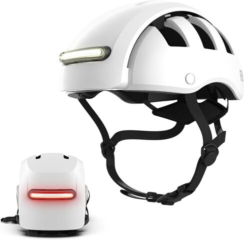FEND Super Plus Folding Bike Helmet with Lights – Patented Smart-Fold 50% Compact Design, Ultra-Bright USB-C Front & Rear LEDs, CPSC/EN1078 Certified, for Adults, Commuters, E-Bikes, Scooters in Saudi Arabia