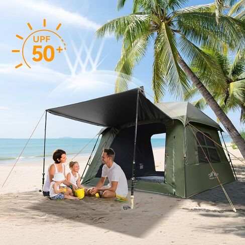 Night Cat Blackout Cabin Tent: 4 Person Pop Up Camping Tent with Vestibule & Rainfly Waterproof Instant Easy Setup Family Tent in Saudi Arabia