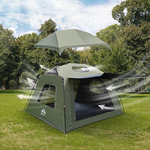 Night Cat Blackout Cabin Tent: 4 Person Pop Up Camping Tent with Vestibule & Rainfly Waterproof Instant Easy Setup Family Tent in Saudi Arabia