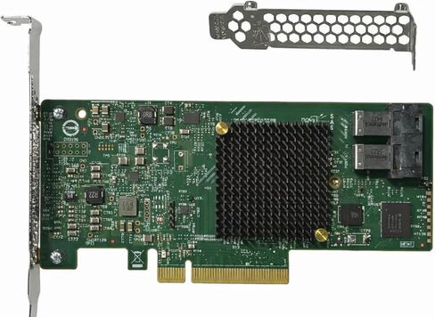 بطاقة تحكم LSI 9300-8i SAS3008 ذات 8 منافذ بسرعة 12 جيجابت/ثانية PCIe 3.0 HBA - وضع تكنولوجيا المعلومات لـ ZFS وFreeNAS وunRAID - تدعم محركات أقراص SAS وSATA in Kuwait