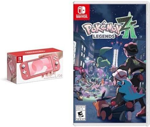 Nintendo Switch Lite Coral Console + Pokémon Legends: Z-A Game Bundle in Saudi Arabia