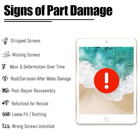 مجموعة براغي كاملة بديلة لجهاز iPad mini 6 الجيل السادس 8.3 بوصة 2021 - مجموعة إصلاح البراغي الداخلية الكاملة - متوافقة مع الطراز A2567 A2568 A2569 in Kuwait