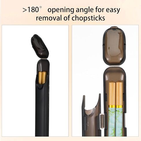 2 PCS Chopsticks Storage Case, Plastic Utensil Holder with Side Opening Lightweight Chopstick Storage Container Portable Carrying Holder for Chopsticks Travel Chopstick Box for Reusable (9.4" x 1") in Saudi Arabia