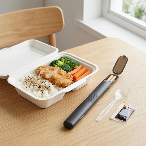 2 PCS Chopsticks Storage Case, Plastic Utensil Holder with Side Opening Lightweight Chopstick Storage Container Portable Carrying Holder for Chopsticks Travel Chopstick Box for Reusable (9.4" x 1") in Saudi Arabia