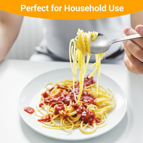 5 Pack Stainless Steel Metal Spork, 7.52 Inch Long Handle Salad Forks Dessert Spoons Ice Cream Spoons Reusable Flatware Set Forks for Household Camping Hiking, Dishwasher Safe in Saudi Arabia