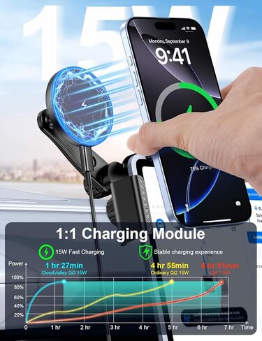شاحن حامل سيارة Tesla، [تقييد الحرارة] [LED RGB بدون استخدام اليدين] شاحن حامل هاتف السيارة اللاسلكي، حامل هاتف مغناطيسي لسيارتك لشاشة Tesla Model Y/3/S/X لسلسلة 17/16/15/14/13/12 in Kuwait