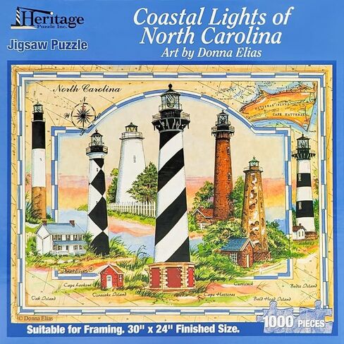 Heritage Coastal Lights of North Carolina Jigsaw Puzzle - 1000 Pieces in Saudi Arabia