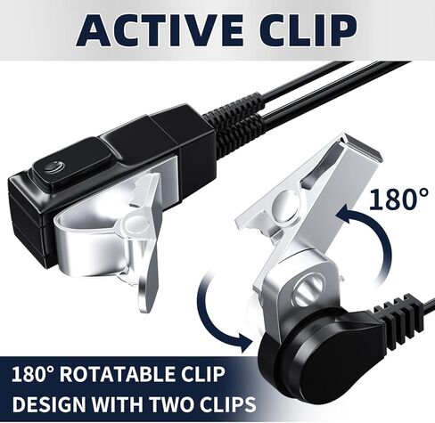 6 Pack Walkie Talkie Earpiece with Mic, Covert Acoustic Tube Headset, 2 Pin Radio Earpiece with Comfortable Earhook, Compatible with 888S 888HD UV-5RH MP31 UV-5R UV-K5 BF-T26 BF-F8HP PRO in Saudi Arabia