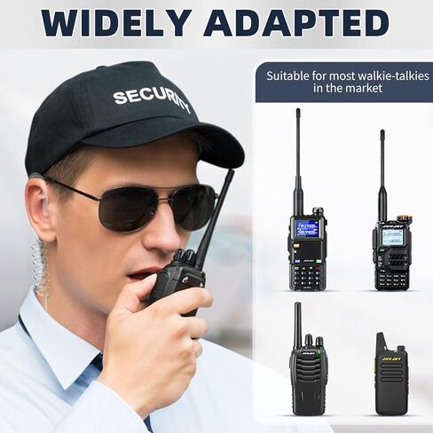 6 Pack Walkie Talkie Earpiece with Mic, Covert Acoustic Tube Headset, 2 Pin Radio Earpiece with Comfortable Earhook, Compatible with 888S 888HD UV-5RH MP31 UV-5R UV-K5 BF-T26 BF-F8HP PRO in Saudi Arabia