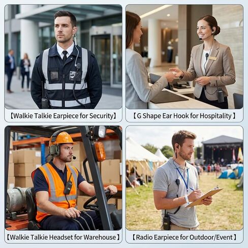 Walkie Talkie Headset for Midland, Single Wire 2 Pin G Type Ear-Clip Walkie Talkie Earpiece with Mic PTT for GXT1000VP4 LXT500VP3 GXT1050VP4 GXT1000XB Two Way Radio, Pack of 1 in Saudi Arabia