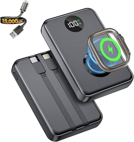 COPINK 15000mAh Mini Portable Charger Power Bank [for Apple Watch],Purple in Saudi Arabia