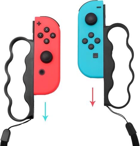 Grips for Fitness Boxing Switch, Controller Accessories Compatible with Nintendo Switch Sports and Switch Boxing Game, 2 Packs-Black in Saudi Arabia