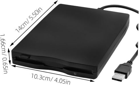 USB Floppy Disk Drive Portable External Diskette Driver with for Fast Data Transfer Compatible with Operating Systems Lightweight and Compact Design Black in Kuwait