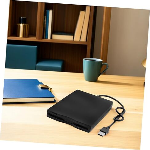USB Floppy Disk Drive Portable External Diskette Driver with for Fast Data Transfer Compatible with Operating Systems Lightweight and Compact Design Black in Kuwait