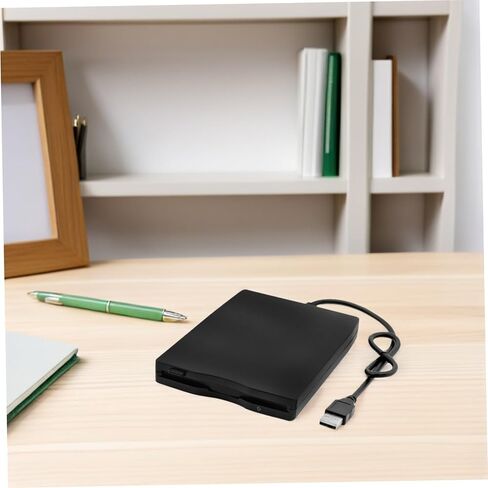 USB Floppy Disk Drive Portable External Diskette Driver with for Fast Data Transfer Compatible with Operating Systems Lightweight and Compact Design Black in Kuwait