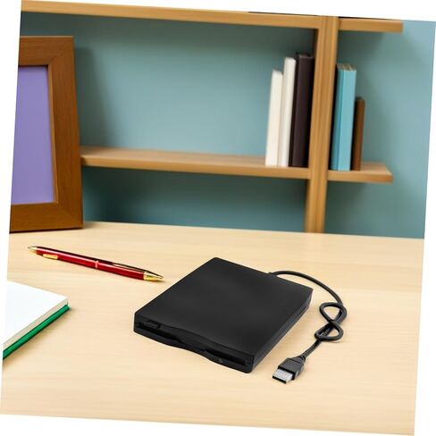 USB Floppy Disk Drive Portable External Diskette Driver with for Fast Data Transfer Compatible with Operating Systems Lightweight and Compact Design Black in Kuwait