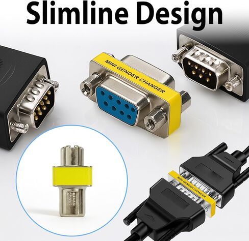 رجال الإنترنت! مقسم HDMI 1 في 2 مخرج، 4K HDMI Hub 2.0، ناسخ فيديو مع كابل طاقة USB بطول 2.5 قدم ومحول DB9 مغير الجنس 3 عبوات - مجموعة المحولات التسلسلية تتضمن DB9 أنثى إلى أنثى in Saudi Arabia