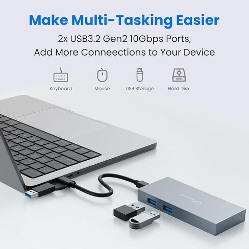 قارئ بطاقات CFexpress من النوع B 6 في 1 USB C 3.2 Gen 2 بسرعة 10 جيجابت في الثانية — قارئ بطاقات ذاكرة عالي السرعة للكاميرات الاحترافية — يدعم CFE-B وCF وSD وMicroSD وMS وXD in Saudi Arabia