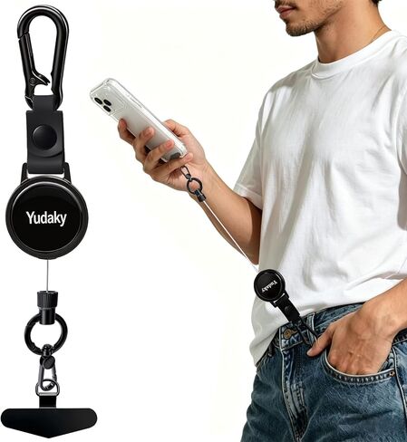 Phone Strap, Anti-theft Phone Tether Retractable Steel Line Cell Phone Lanyard Clutch Loop with Tether Tab in Saudi Arabia