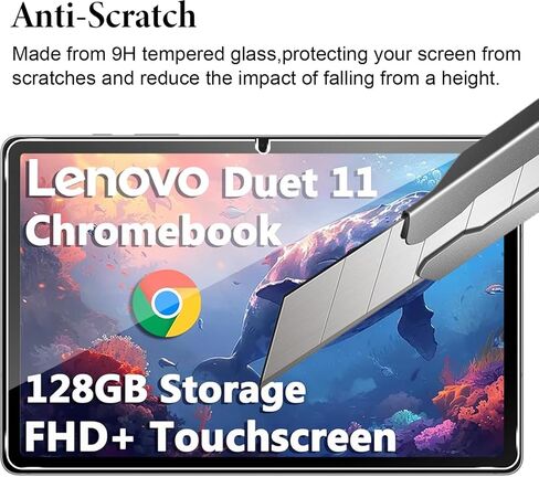 Murmure [عبوة من قطعتين واقي شاشة لجهاز Lenovo Chromebook Duet Gen 9 11 بوصة، صلابة 9H [وضوح عالي الدقة] طبقة شاشة زجاجية مقاومة للخدش، سهلة التركيب، خالية من الفقاعات in Kuwait