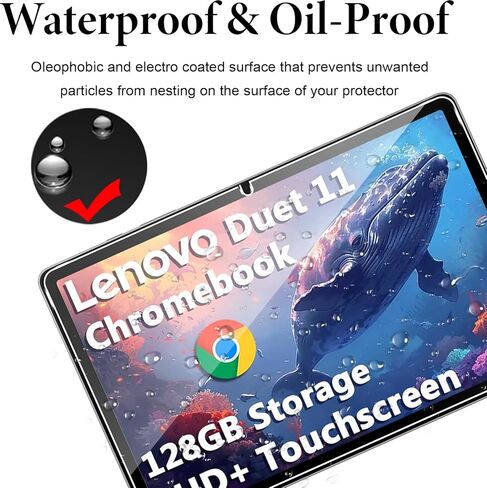 Murmure [عبوة من قطعتين واقي شاشة لجهاز Lenovo Chromebook Duet Gen 9 11 بوصة، صلابة 9H [وضوح عالي الدقة] طبقة شاشة زجاجية مقاومة للخدش، سهلة التركيب، خالية من الفقاعات in Kuwait