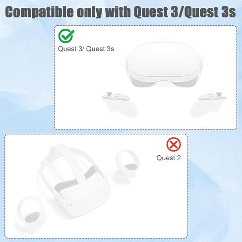 قطعتان من أحزمة معصم وحدة التحكم المحسنة لـ Oculus Quest 3 Gen، حزام يد بديل قابل للتعديل لـ Quest 3/3s ملحق معدات ألعاب الواقع المختلط، سهل التركيب in Saudi Arabia