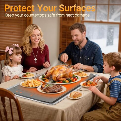 Heat-Resistant Mat for Food Warming Mats, 35.8×16.5 inch Tables Protected, Up to 70% Temperature Block, Foldable,Waterproof, Oil-Resistant, Heat Resistant Mats for Hot Cookware, Air Fryer, Counter in Saudi Arabia