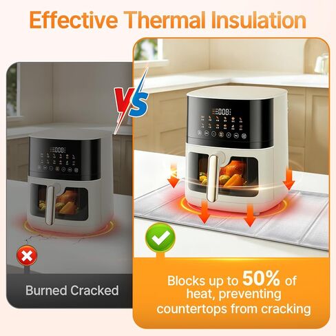Heat-Resistant Mat for Food Warming Mats, 35.8×16.5 inch Tables Protected, Up to 70% Temperature Block, Foldable,Waterproof, Oil-Resistant, Heat Resistant Mats for Hot Cookware, Air Fryer, Counter in Saudi Arabia
