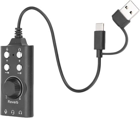 ciciglow Portable USB Sound Card External Adapter with 7.1 Surround Sound - Ideal for Gaming, Video Chatting, and Music Listening in Saudi Arabia