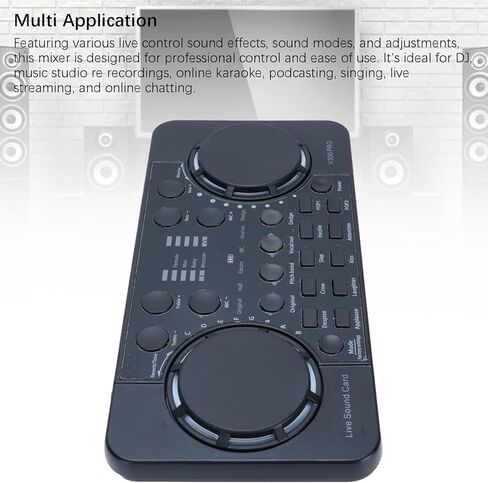 EBTOOLS Live Sound Card Mixer, Bluetooth 4.0 Noise Reduction Audio Interface with Voice Changer and Sound Effects, for PC Phone Live Streaming Podcasting Gaming Karaoke in Saudi Arabia