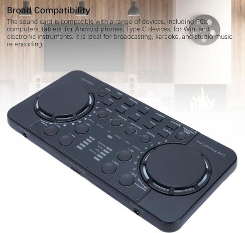 EBTOOLS Live Sound Card Mixer, Bluetooth 4.0 Noise Reduction Audio Interface with Voice Changer and Sound Effects, for PC Phone Live Streaming Podcasting Gaming Karaoke in Saudi Arabia