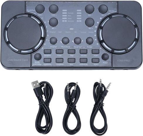 EBTOOLS Live Sound Card Mixer, Bluetooth 4.0 Noise Reduction Audio Interface with Voice Changer and Sound Effects, for PC Phone Live Streaming Podcasting Gaming Karaoke in Saudi Arabia