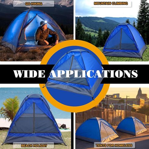 SATINIOR 10 Pack 2 Person Tents for Homeless Bulk Homeless Backpacking Supplies Lightweight Tent Waterproof Windproof Setup with Stakes Carrying Bag for Camping Charitable Donation in Saudi Arabia