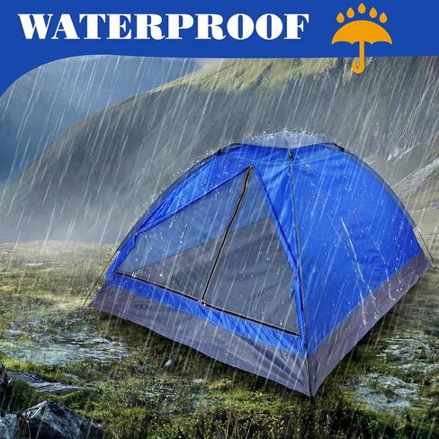 SATINIOR 10 Pack 2 Person Tents for Homeless Bulk Homeless Backpacking Supplies Lightweight Tent Waterproof Windproof Setup with Stakes Carrying Bag for Camping Charitable Donation in Saudi Arabia