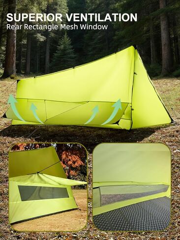 TOMOUNT Ultralight Bivy Tent 15D Nylon Trekking Pole Tent for one Person,Lightweight Backpacking Tent,Waterproof Windproof Tents for Climbing,Camping,Hiking,Trekking in Saudi Arabia
